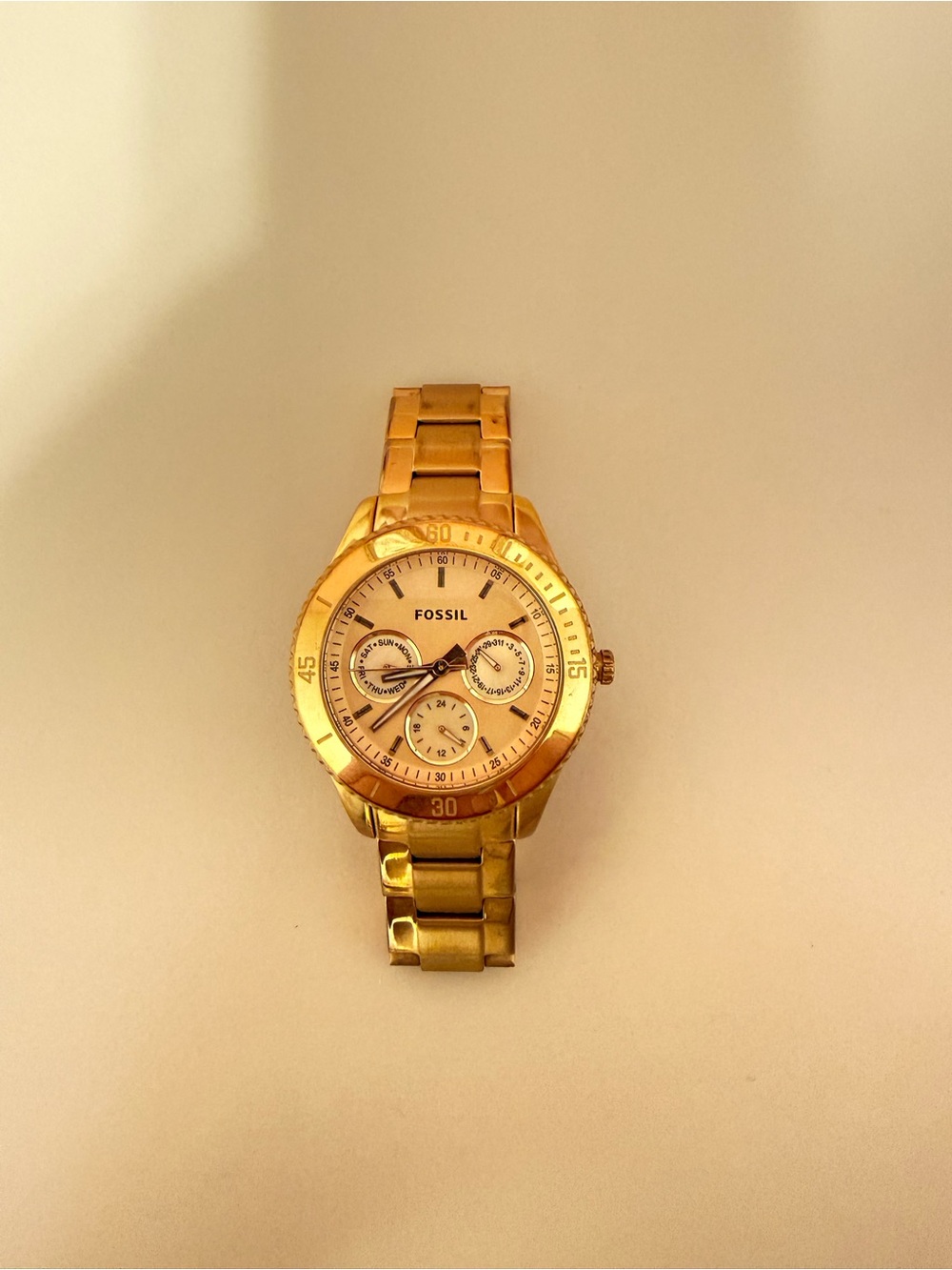 Fossil Women’s ES2859 Stella Rose Gold-Tone Stainless Steel Watch